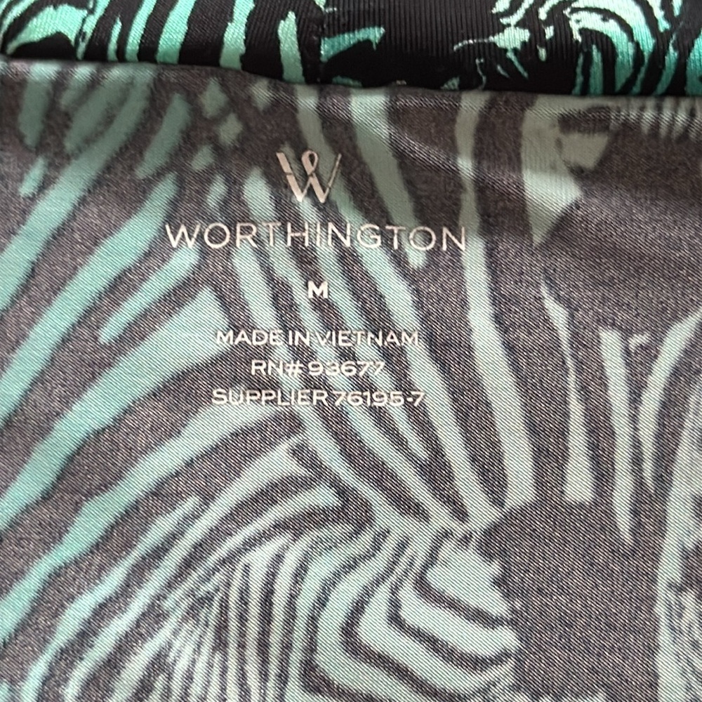 Worthington Green and Black Women's Sleeveless Top - Picture 9 of 9